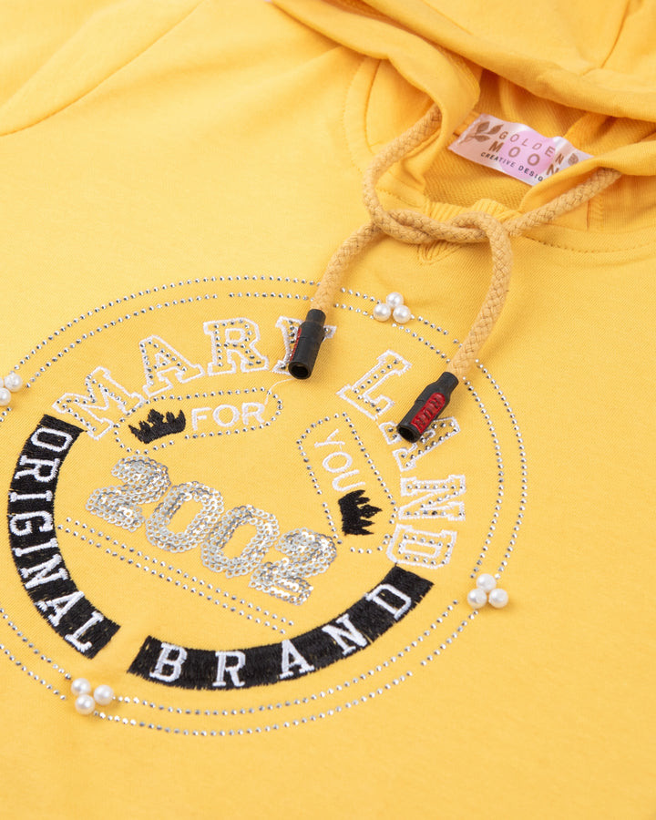 Girl 2002 Yellow Hooded Sweatshirt
