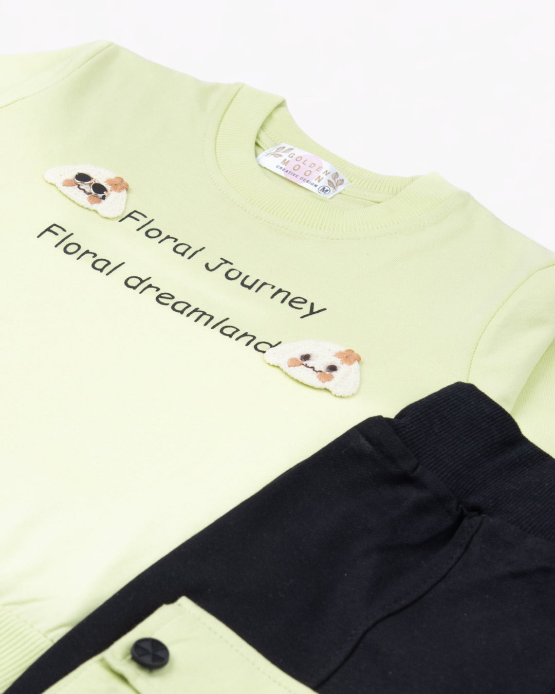 Girl Green Friend Journey Crewneck and Pant Set