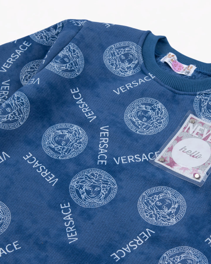 Girl Blue Street-Style Sweatshirt