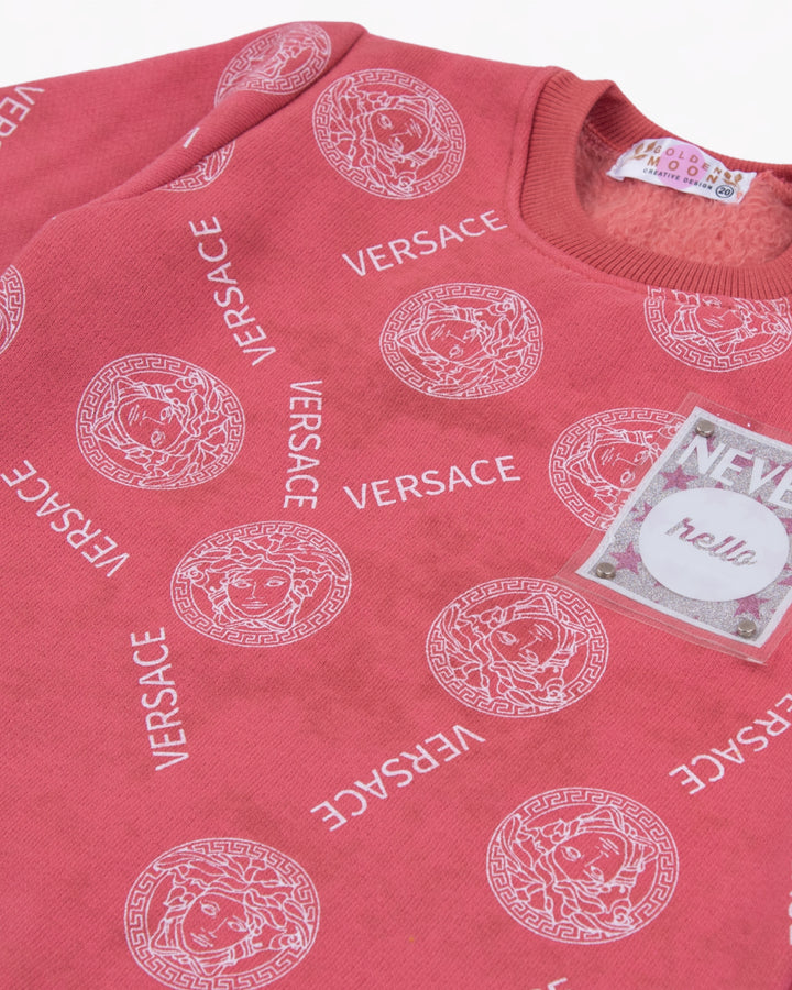 Girl Pink Street-Style Sweatshirt