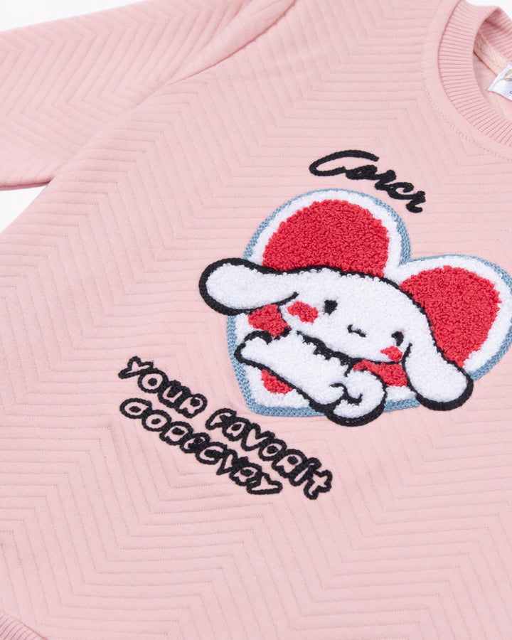 Girl Cute Mouse Pink Crewneck Sweatshirt