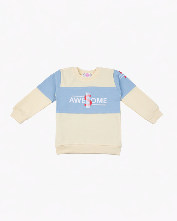 Girl Yellow Awesome Crewneck Sweatshirt