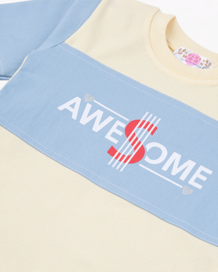 Girl Yellow Awesome Crewneck Sweatshirt