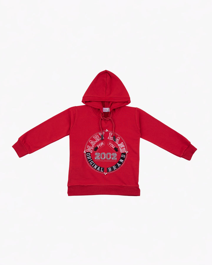 Girl 2002 Red Hooded Sweatshirt