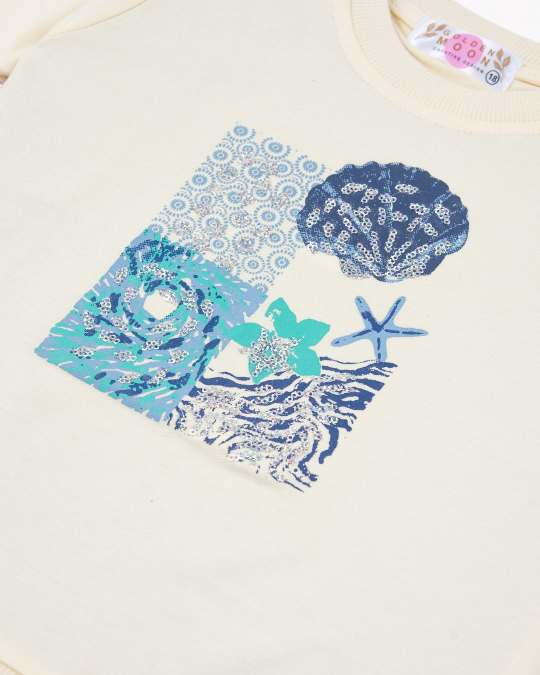 Girl Yellow Sea Life Crewneck Sweatshirt