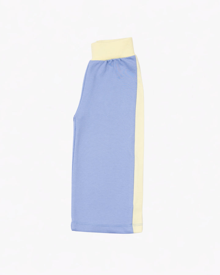 Girl Blue Top and Contrast Stripe Pant Set