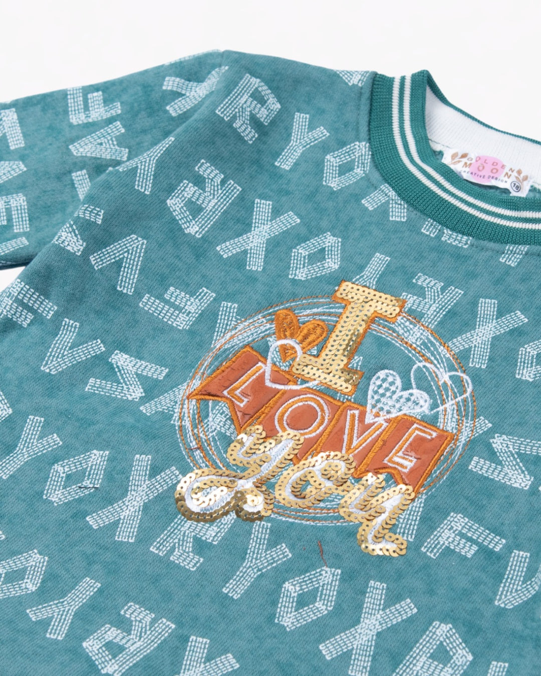 Girl Green Letters Sweatshirt