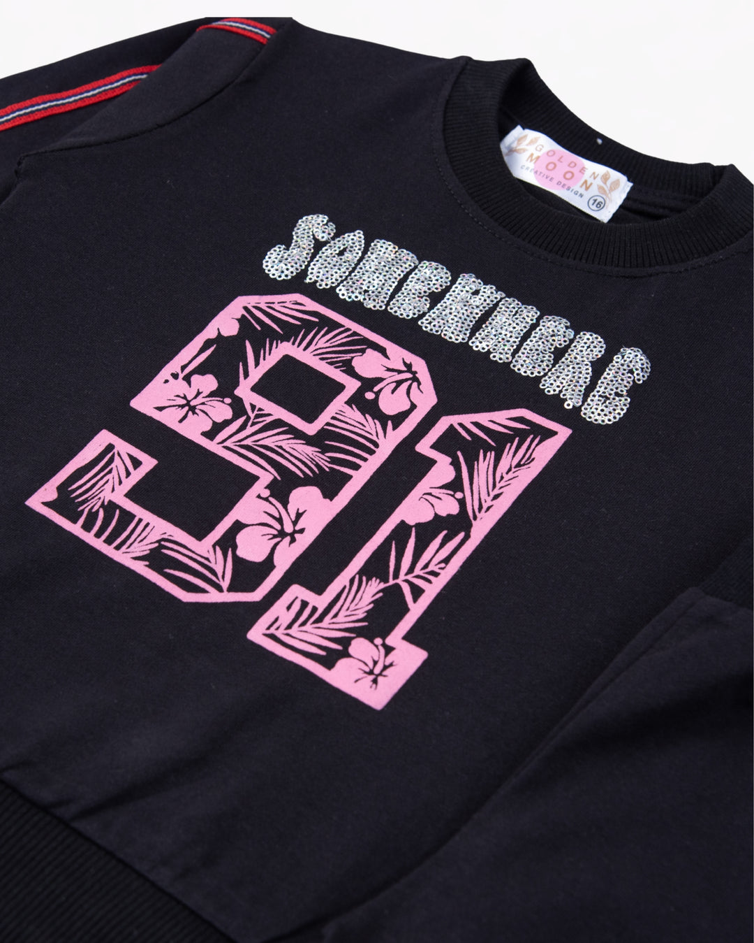 Girl Black 91 Crewneck and Pant Set