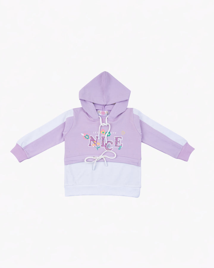 Girl Purple LOVE Hooded Top & Cargo Pant Set