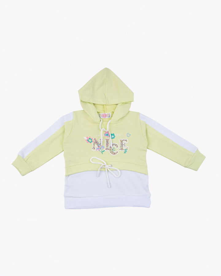Girl Yellow LOVE Hooded Top & Cargo Pant Set