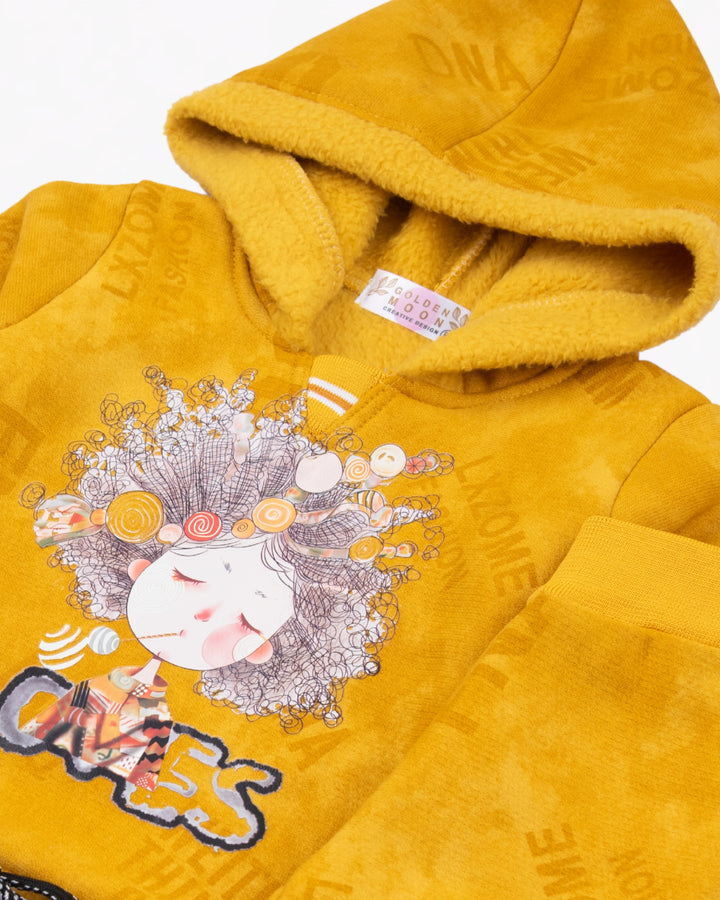 Girl Yellow Loves Hoodie Pant Set