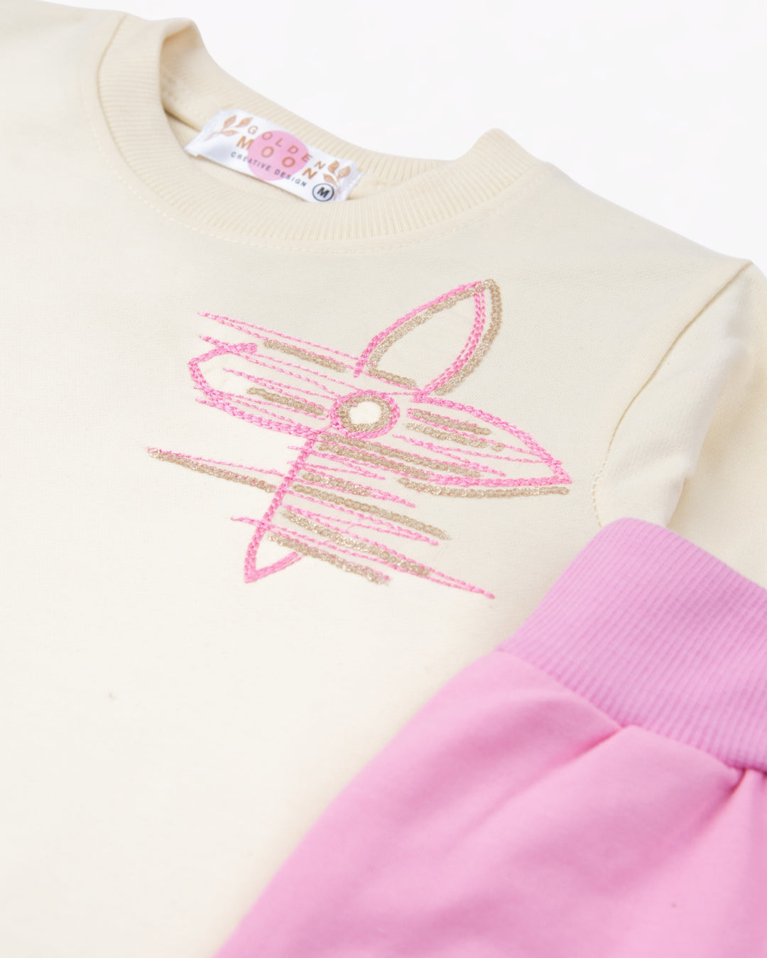 Girl Yellow Floral Crewneck and Pant Set