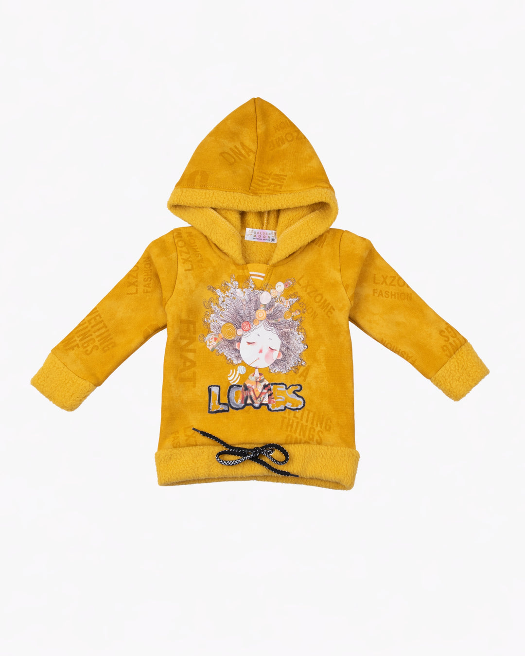 Girl Yellow Loves Hoodie Pant Set