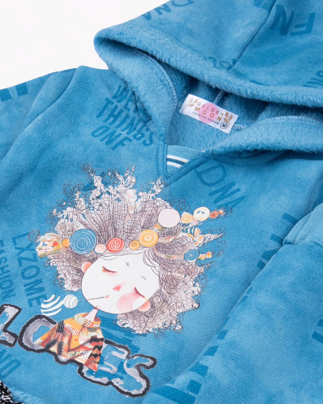 Girl Blue Loves Hoodie Pant Set