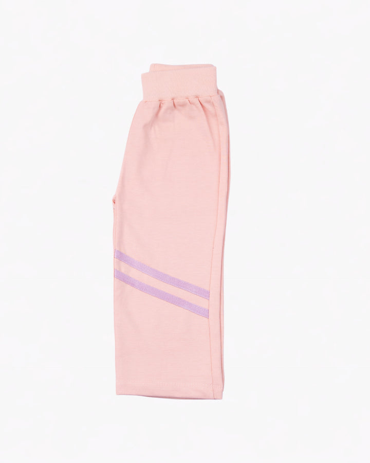 Girl Peach Star Crewneck and Pant Set