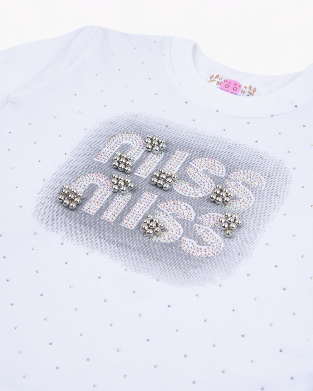 Girl Miss White Crewneck Sweatshirt