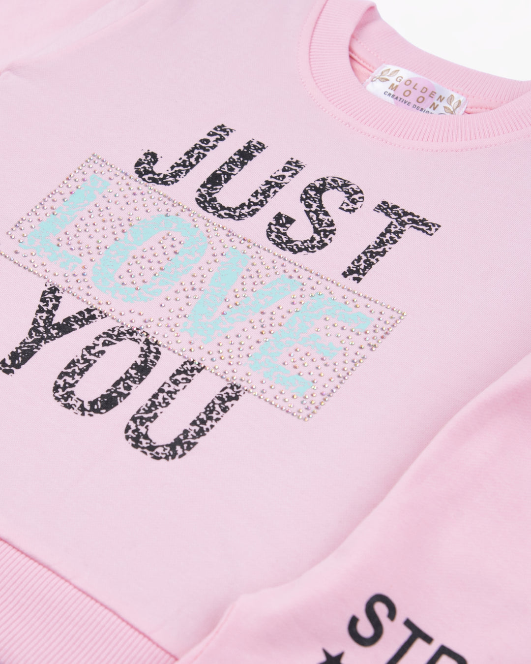 Girl Pink JUST LOVE YOU Crewneck and Pant Set