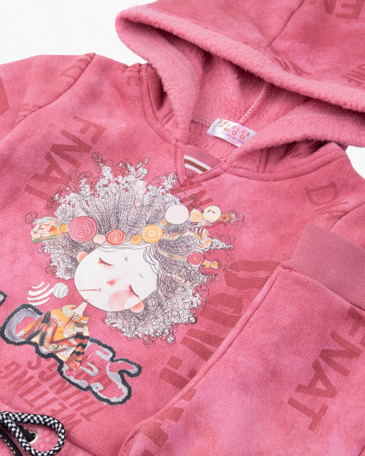 Girl Pink Loves Hoodie Pant Set