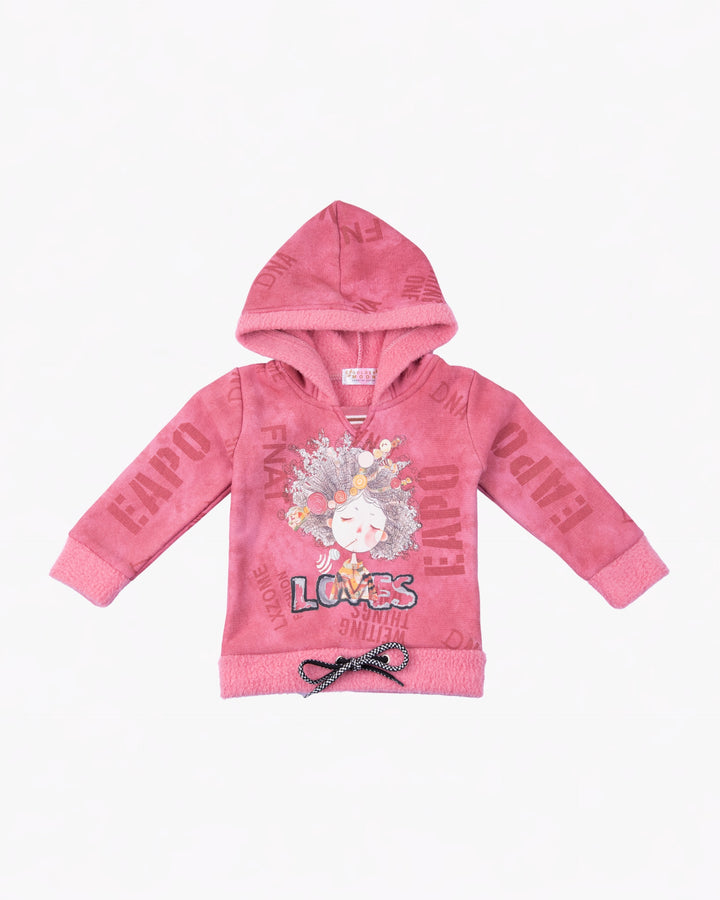 Girl Pink Loves Hoodie Pant Set