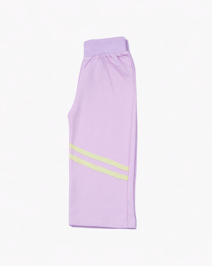 Girl Purple Star Crewneck and Pant Set