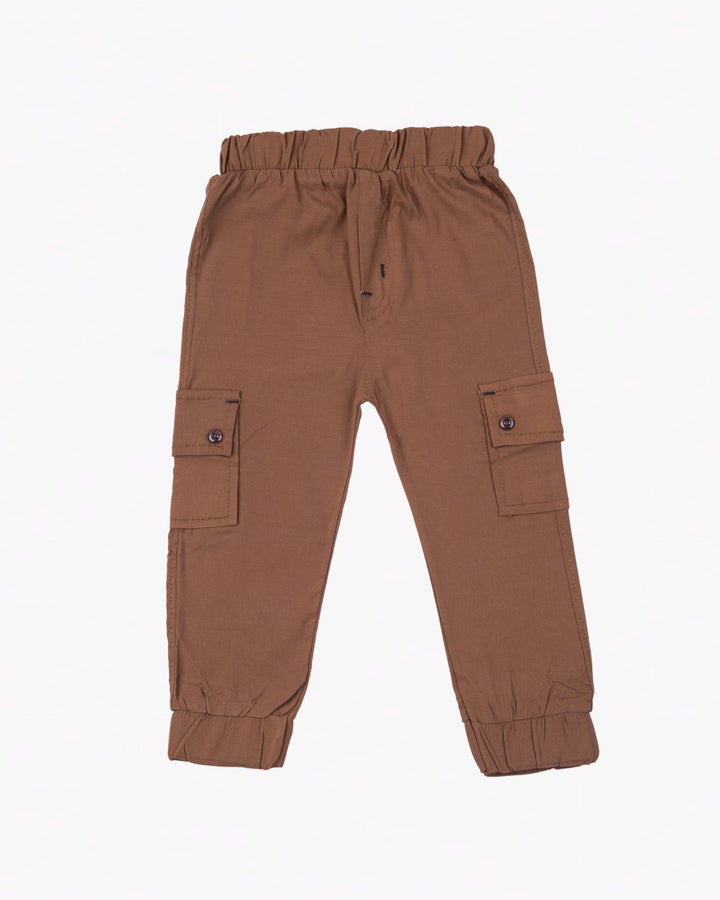 Boy Brown Pullover Jacket Set