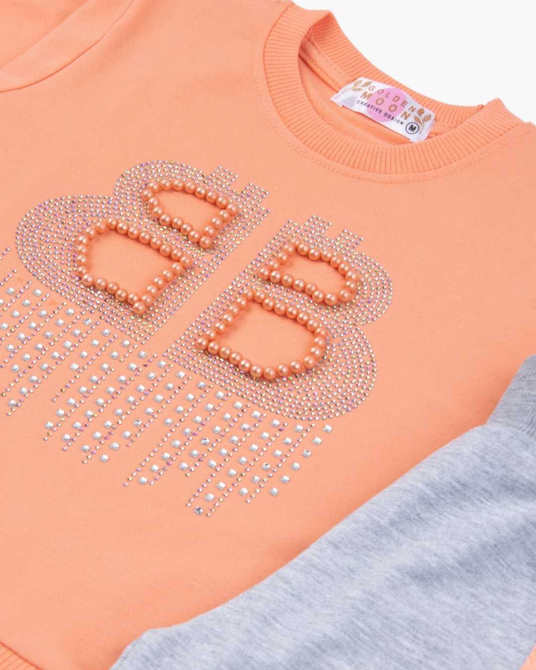 Girl Orange BB Crewneck and Stripe Pant Set