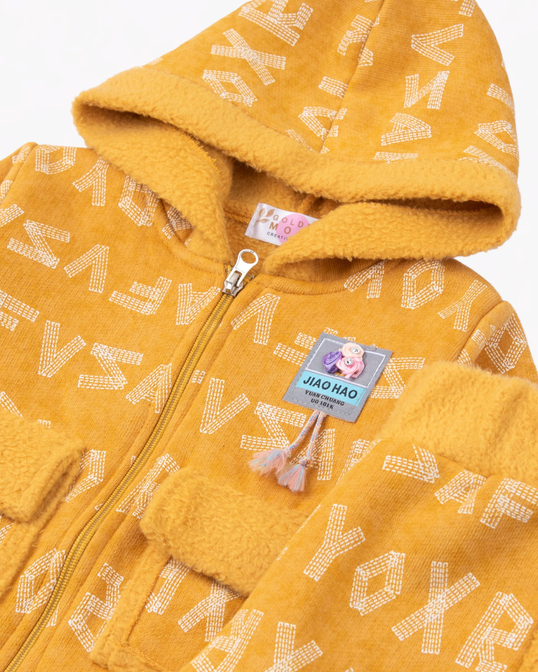 Girl Yellow Letters Hoodie and Pant Set