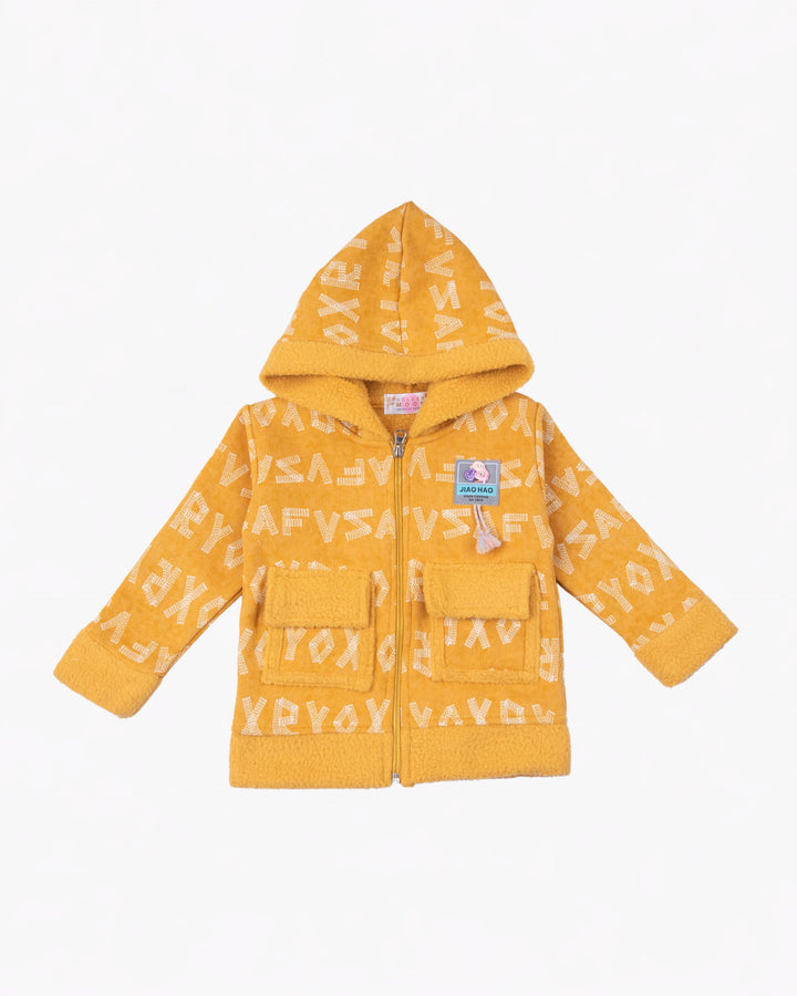 Girl Yellow Letters Hoodie and Pant Set