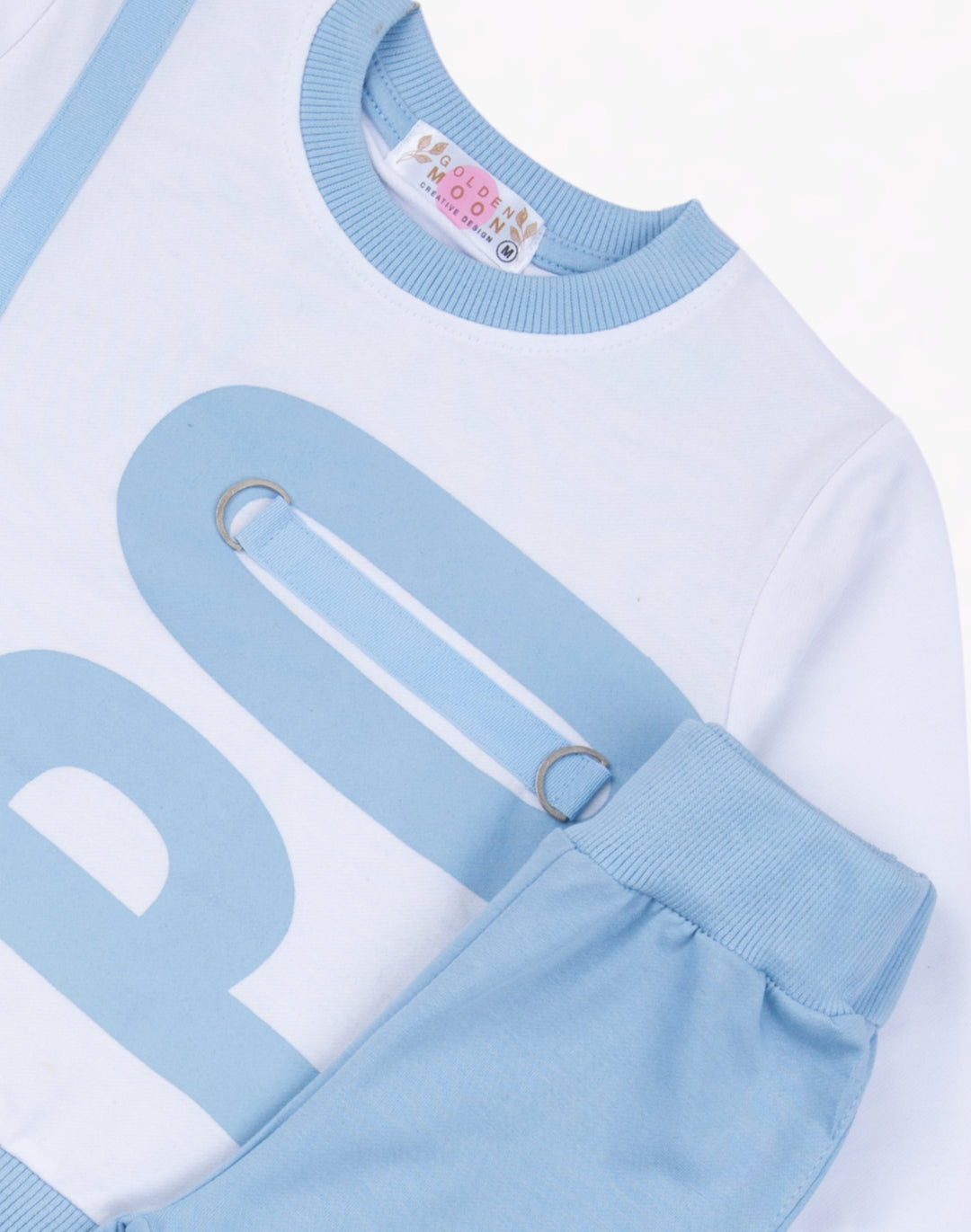Girl Two-Tone Blue Top and Pant Set