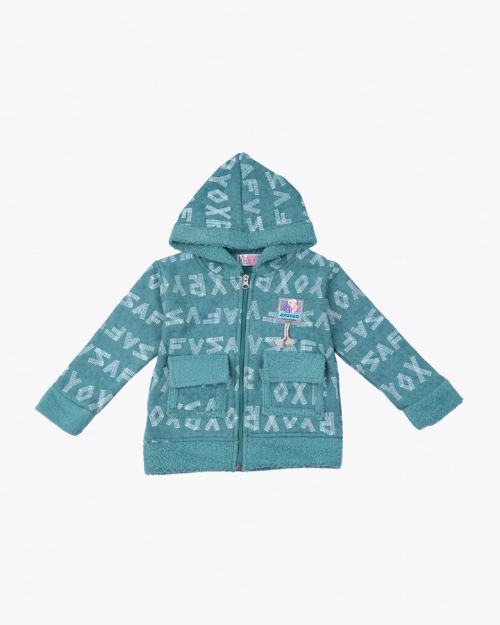 Girl Green Letters Hoodie and Pant Set