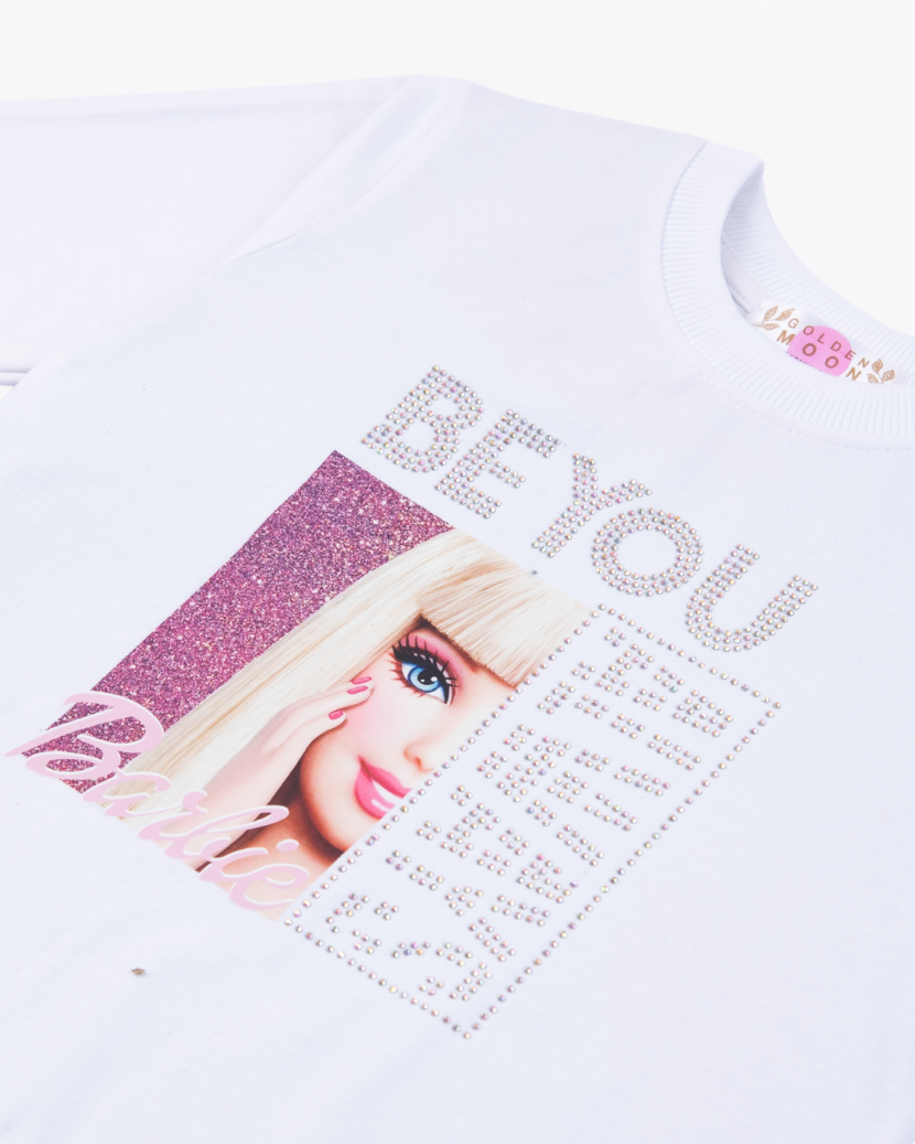 Girl Be You White Purple Crewneck Sweatshirt