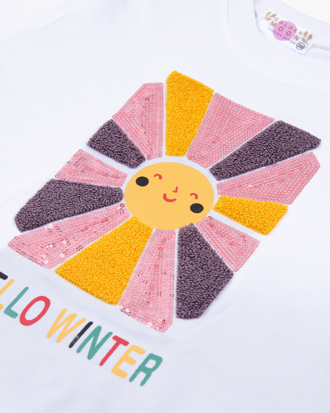 Girl Hello Winter White Crewneck Sweatshirt