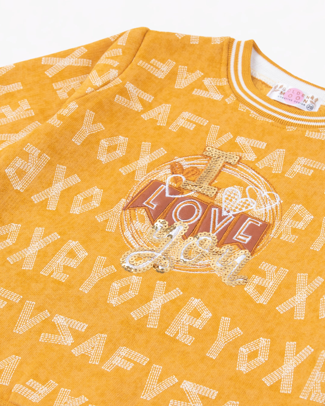 Girl Yellow Letters Sweatshirt