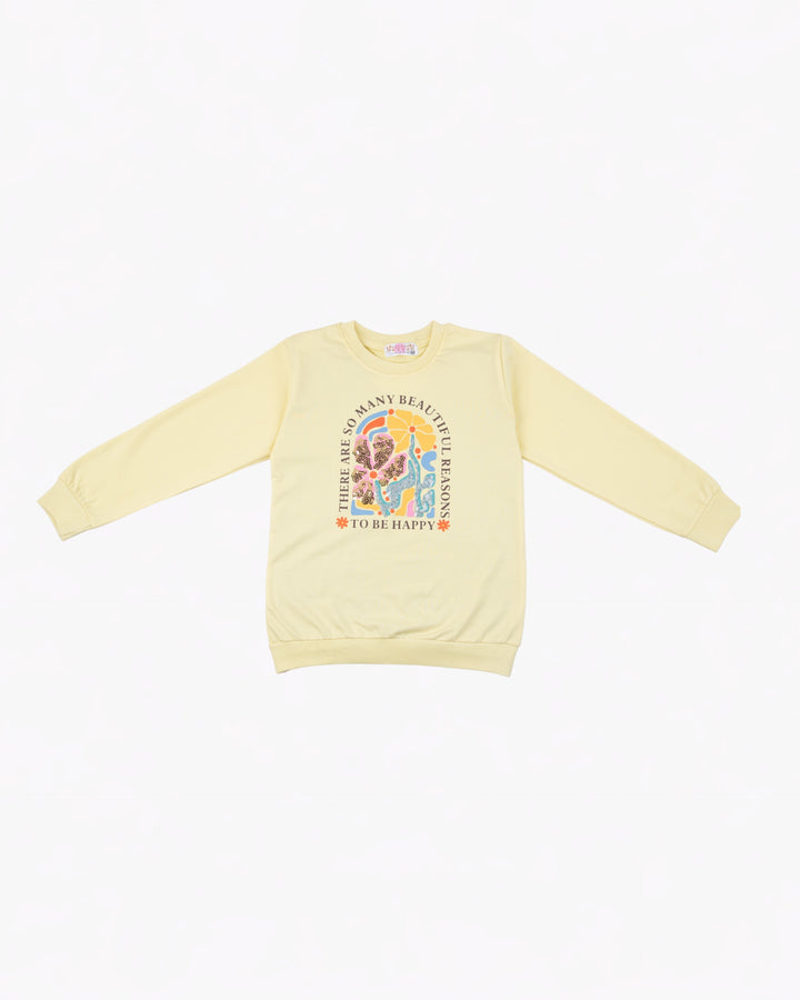 Girl Stay Wild Yellow Crewneck Sweatshirt