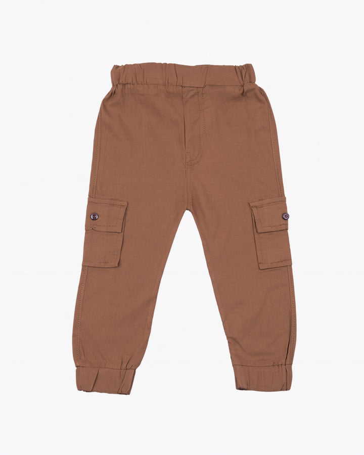 Boy Brown Detail 2 Piece Jacket Set