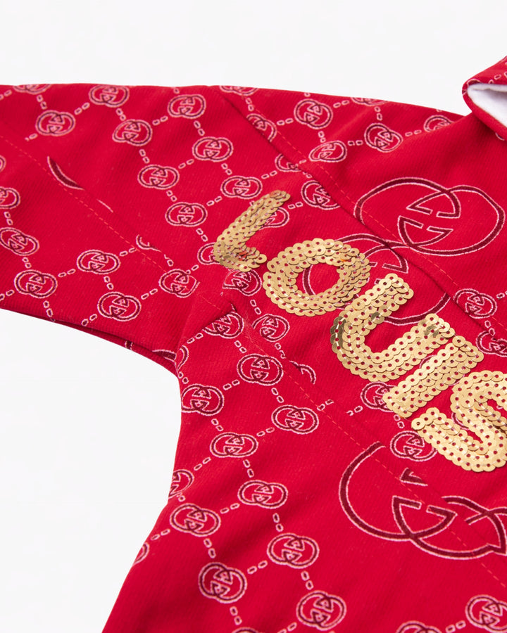 Girl Red Graphic Hoodie and Pant Set