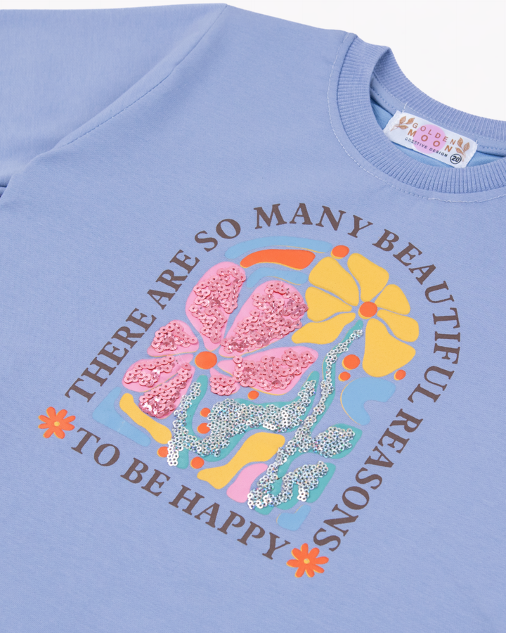 Girl Stay Wild Blue Crewneck Sweatshirt