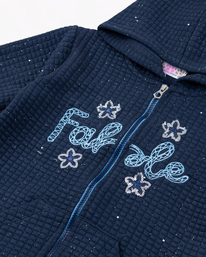 Girl Navy Blue Love Hoodie